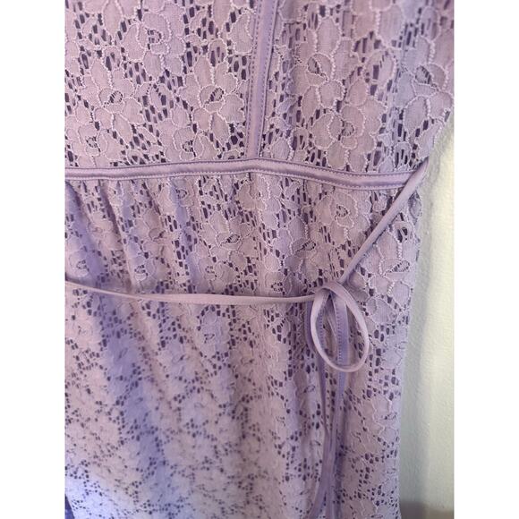Womans motherhood Maternity lilac purple short lace babydoll dress size Large - Picture 4 of 7